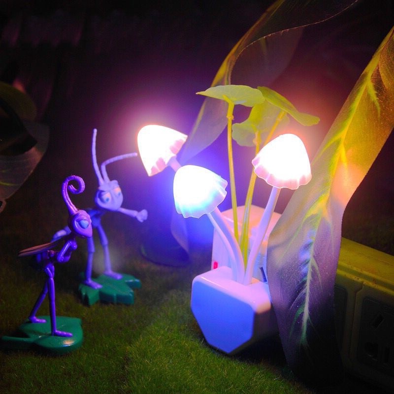 Đèn Ngủ Led Cảm Biến Ánh Sáng Hình Nấm - Đèn Ngủ Cảm Ứng Kiểu Dáng Hình Nấm Sáng Tạo