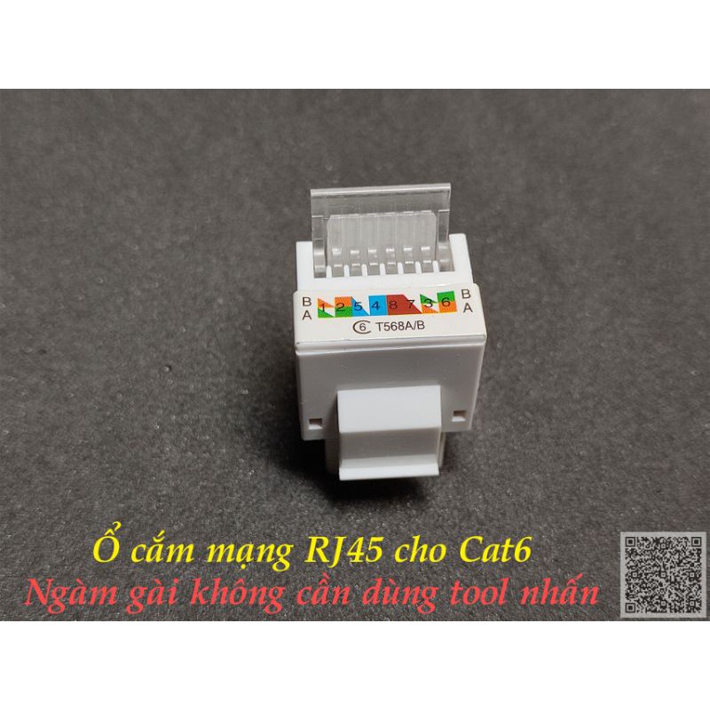 Ổ cắm mạng Module Jack RJ45 Cat6 - EZ - không cần dùng tool nhấn - Module-Jack-RJ45-CAT6-EZ