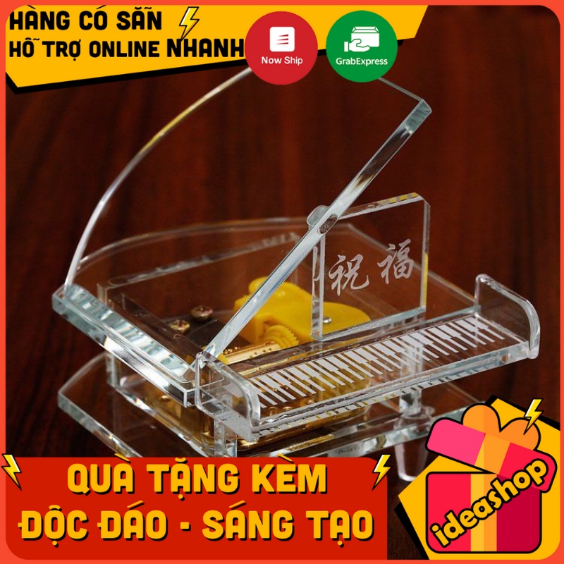 HỘP NHẠC PIANO THỦY TINH (GLASS PIANO MUSIC BOX) ( 1 CÁI) QUÀ TẶNG, TRANG TRÍ, SINH NHẬT