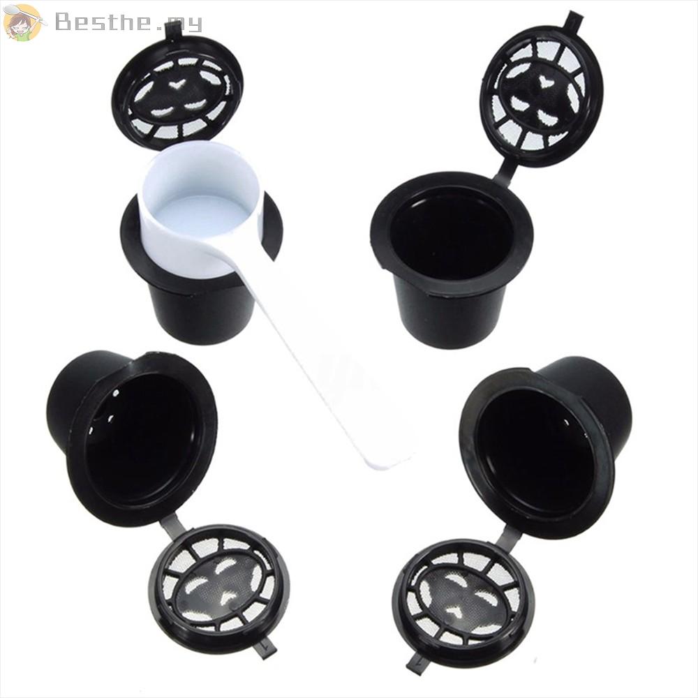 Set 4 Viên Nén Cà Phê Kèm Muỗng Nhựa Cho Máy Pha Cà Phê Nespresso