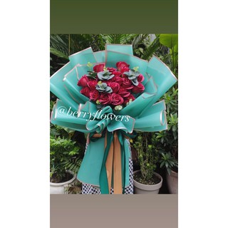 bó hoa sáp đỏ đô cao cấp(nhắn tin trước khi đặt)