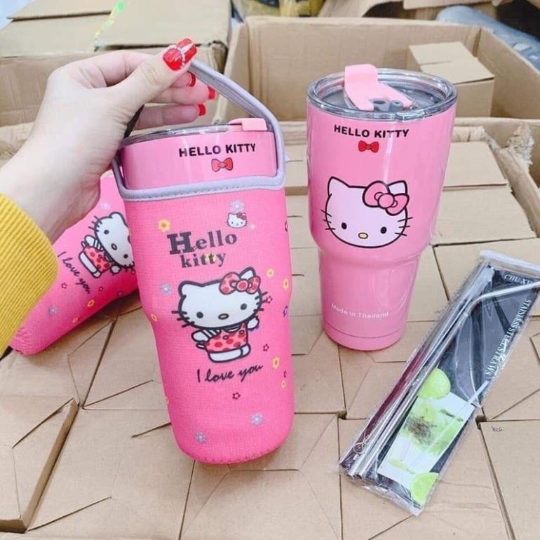 [SALE CHỚP NHOÁNG] Bình nước giữ nhiệt hello kitty