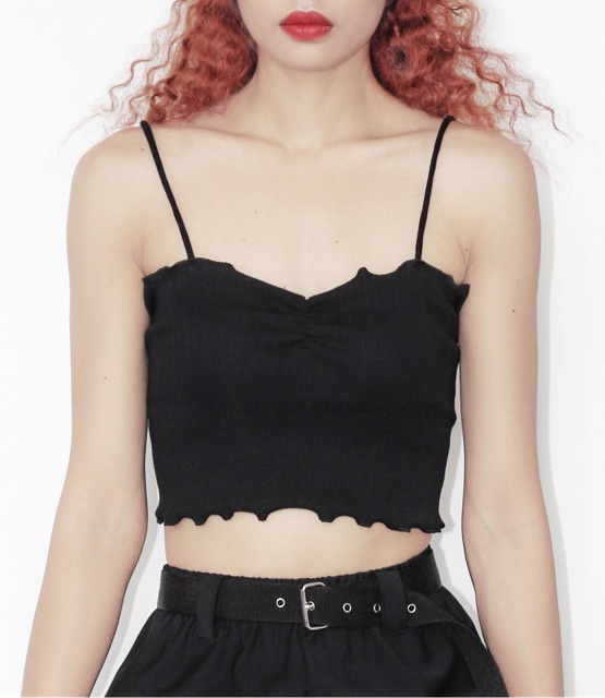 DALLA Áo 2 dây croptop màu đen, trắng | BigBuy360 - bigbuy360.vn