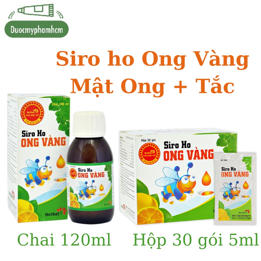 Siro ho Ong Vàng (Hộp 30 gói x 5ml)