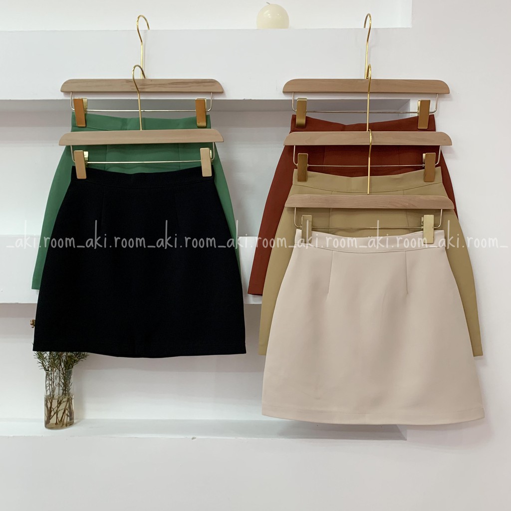 Chân váy trơn dày dáng A khóa lưng (có quần trong) | BigBuy360 - bigbuy360.vn