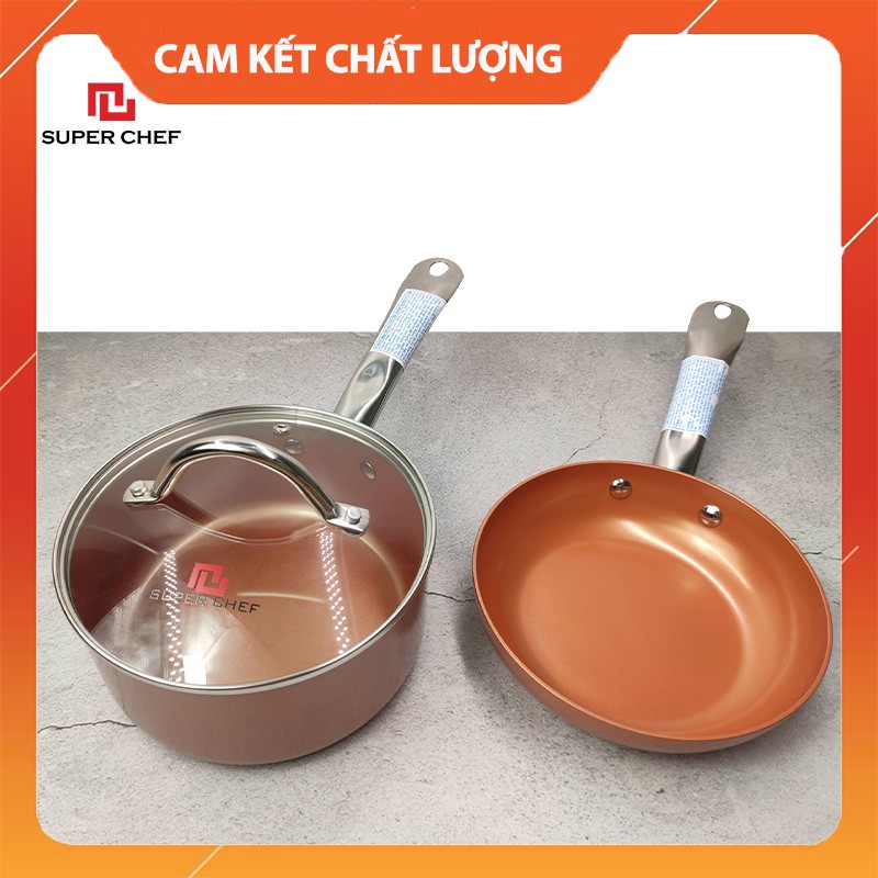 Bộ Nồi Chảo Chống Dính Ceramic Super Chef Cao Cấp, Siêu Bền