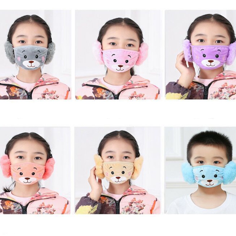 Bịt Tai Hình Gấu Dễ Thương Xinh Xắn Cho Bé akku