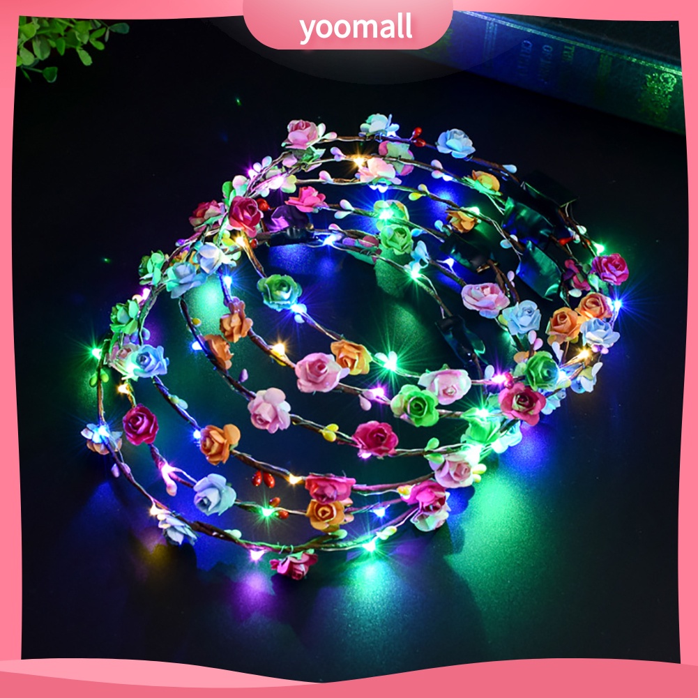 Vòng hoa tích hợp đèn led cho biểu diễn