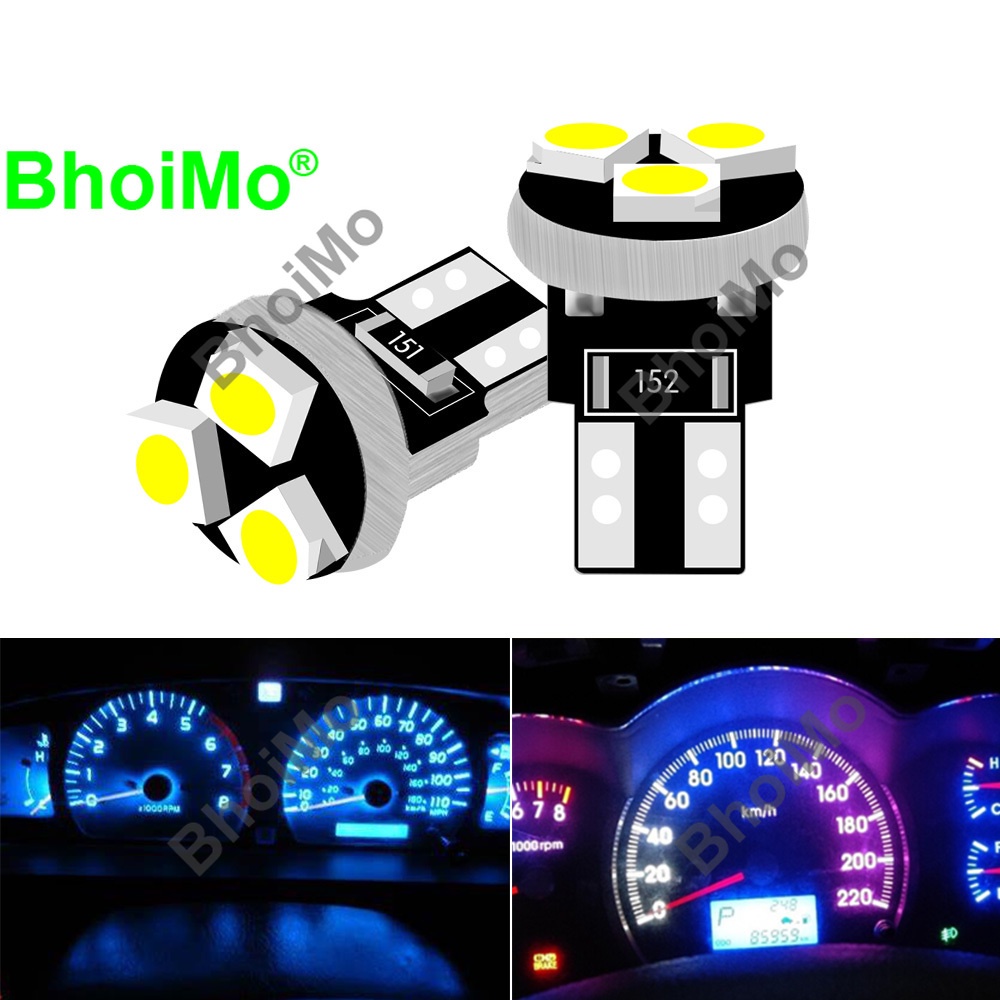 Bóng đèn LED T5 W3W 3SMD 1210 17 73 74 2721 ánh sáng trắng cho bảng đồng hồ xe hơi