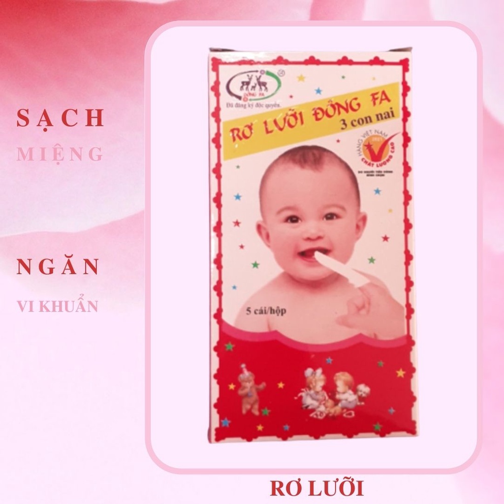 Gạc rơ lưỡi Đông Pha vệ sinh răng miệng cho bé hộp 5 gói