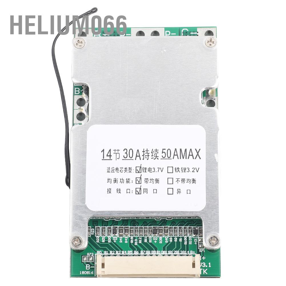 Bảng mạch bảo vệ pin Lithium BMS PCB cân bằng sạc bảo vệ quá dòng/ quá tải/ ngắn mạch 14S 50V 30A
