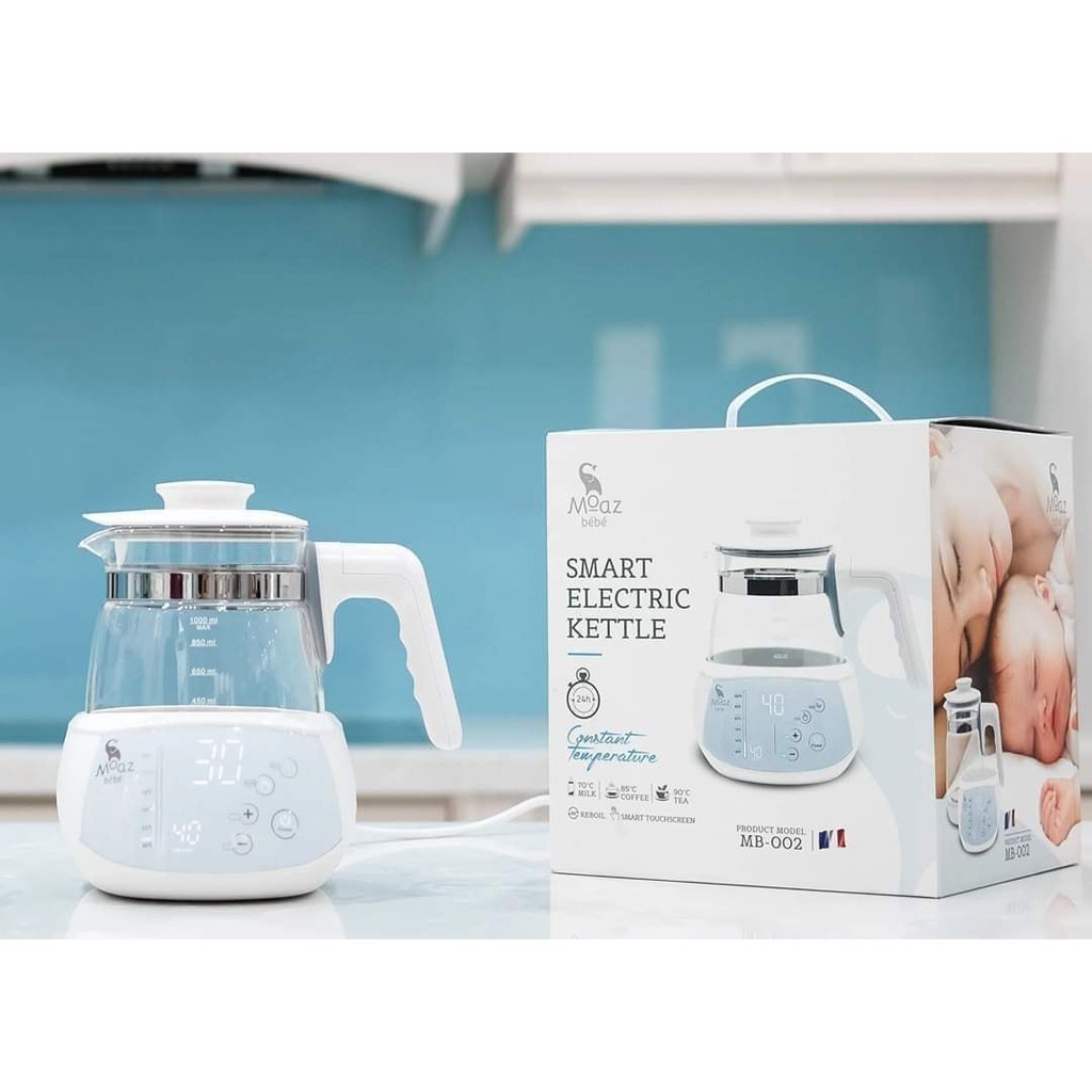{CHÍNH HÃNG} - Bình đun nước đa năng thông minh Moaz Bébé MB-002 1000ml - Bảo hành 12 tháng