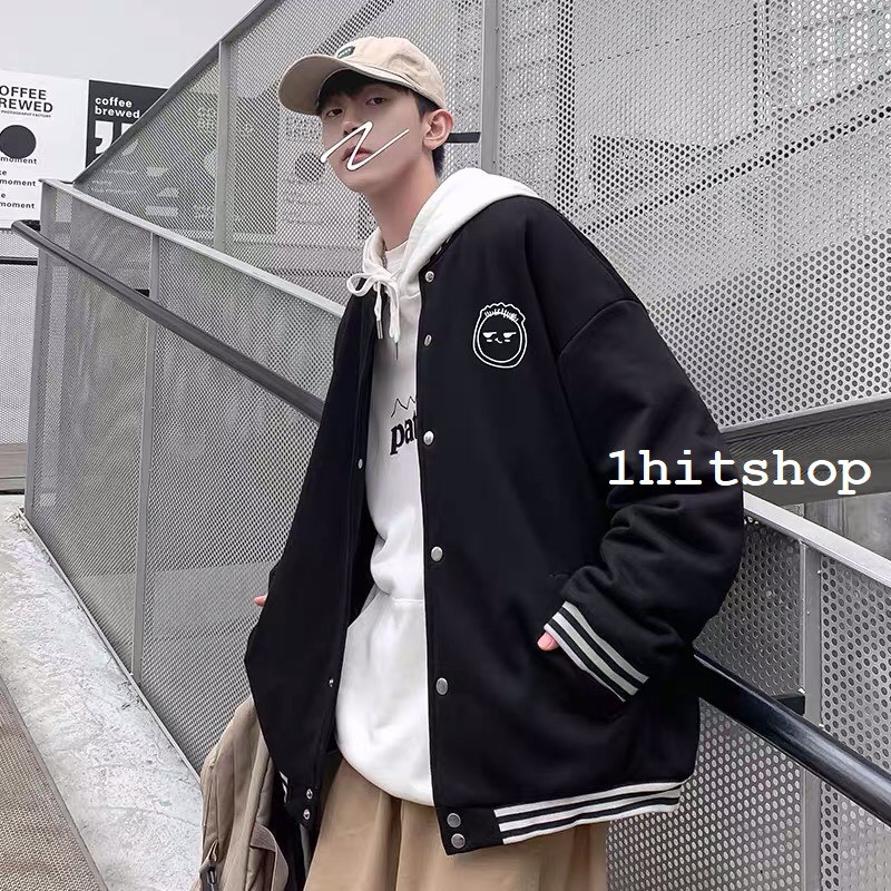 [Mã WASTMAY giảm 15% tối đa 30K đơn 150K] Áo Khoác BOMBER MẶT CƯỜI Nam Nữ Ulzzang Unisex | BigBuy360 - bigbuy360.vn