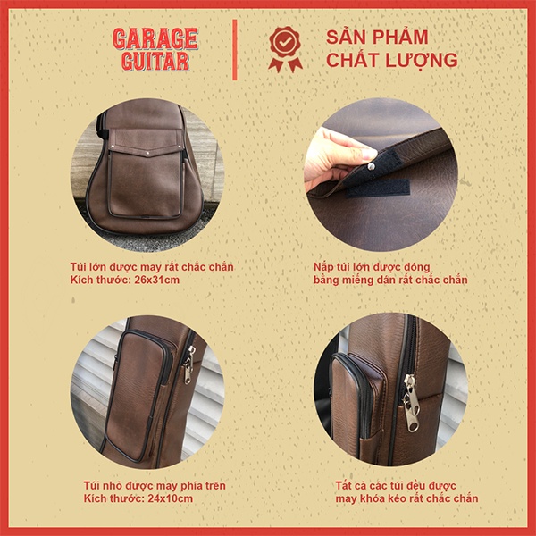 Bao đàn guitar thùng 5 lớp dày dặn form mềm Super Bag - Garage Guitar