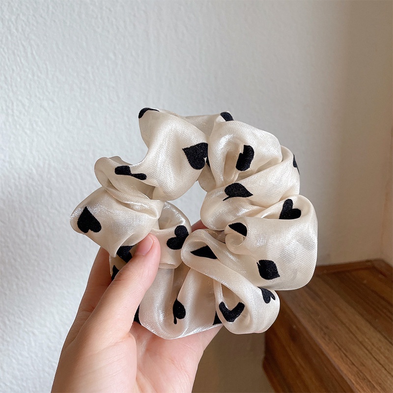 Dây cột tóc vải lưới bông hoa