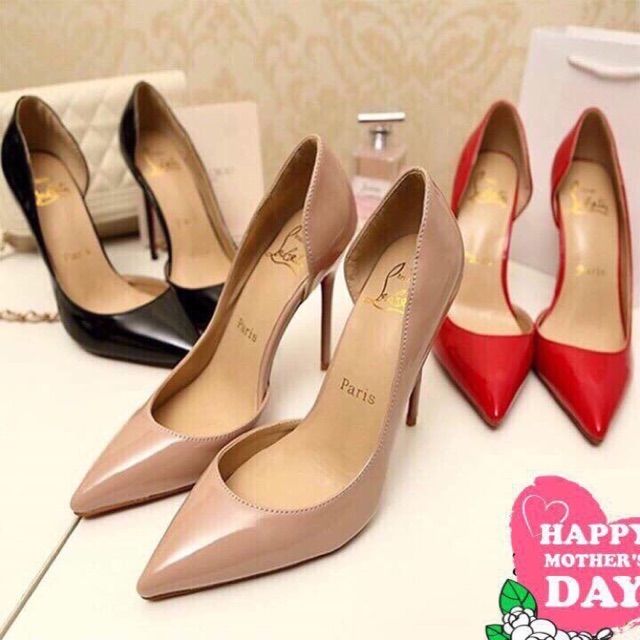[Thanh lý] Giày cao gót louboutin màu hồng nude