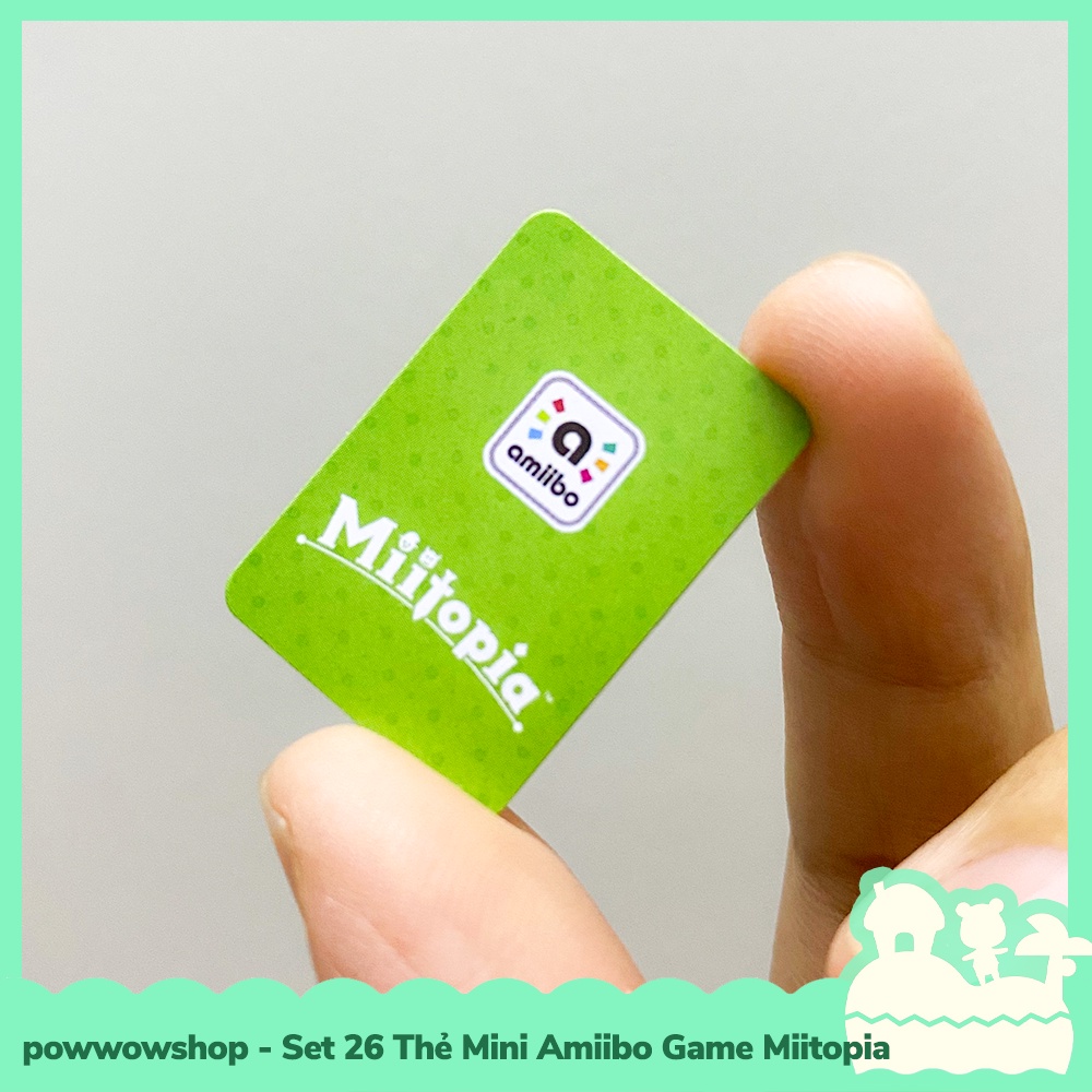 [Sẵn VN - Hỏa Tốc] Set 26 Thẻ Mini Amiibo Card Size Nhỏ Cho Game Miitopia Nintendo Switch / Lite / Oled