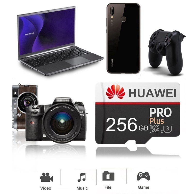 HUAWEI Thẻ nhớ microsd tốc độ cao 3.0 Class10 64gb 128gb 256gb 512gb