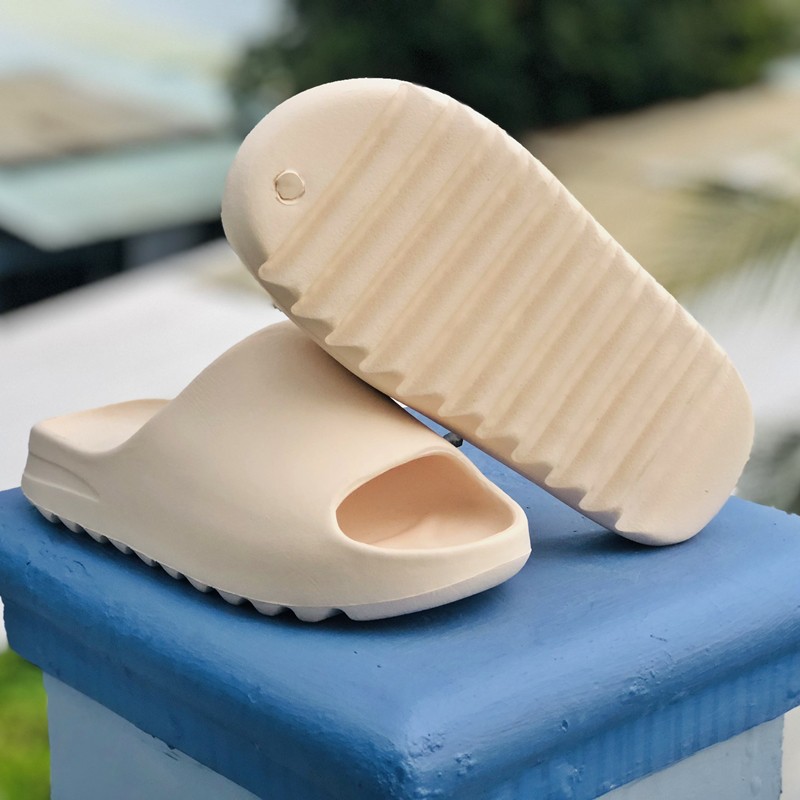 [Freeship + hộp + sẵn kho] Dép quai ngang nam nữ bánh mì Slide trắng trơn, chất xịn