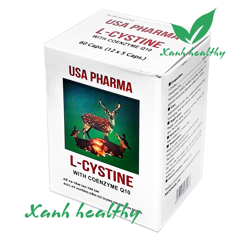 Viên uống L-Cystine Chính Hãng Giúp đẹp da, sáng mịn da, chống lão hóa, giảm rụng tóc - Hộp 60 viên