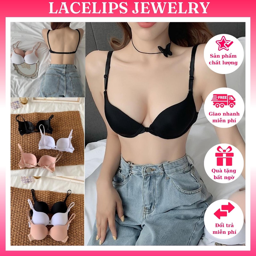 Áo lót ngực đệm mỏng cài phía trước đẩy ngực, tôn dáng