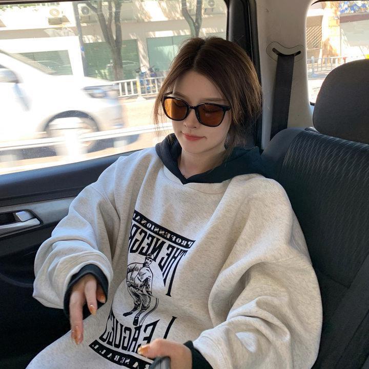 Áo hoodies có nón dài tay màu sắc thời trang nữ