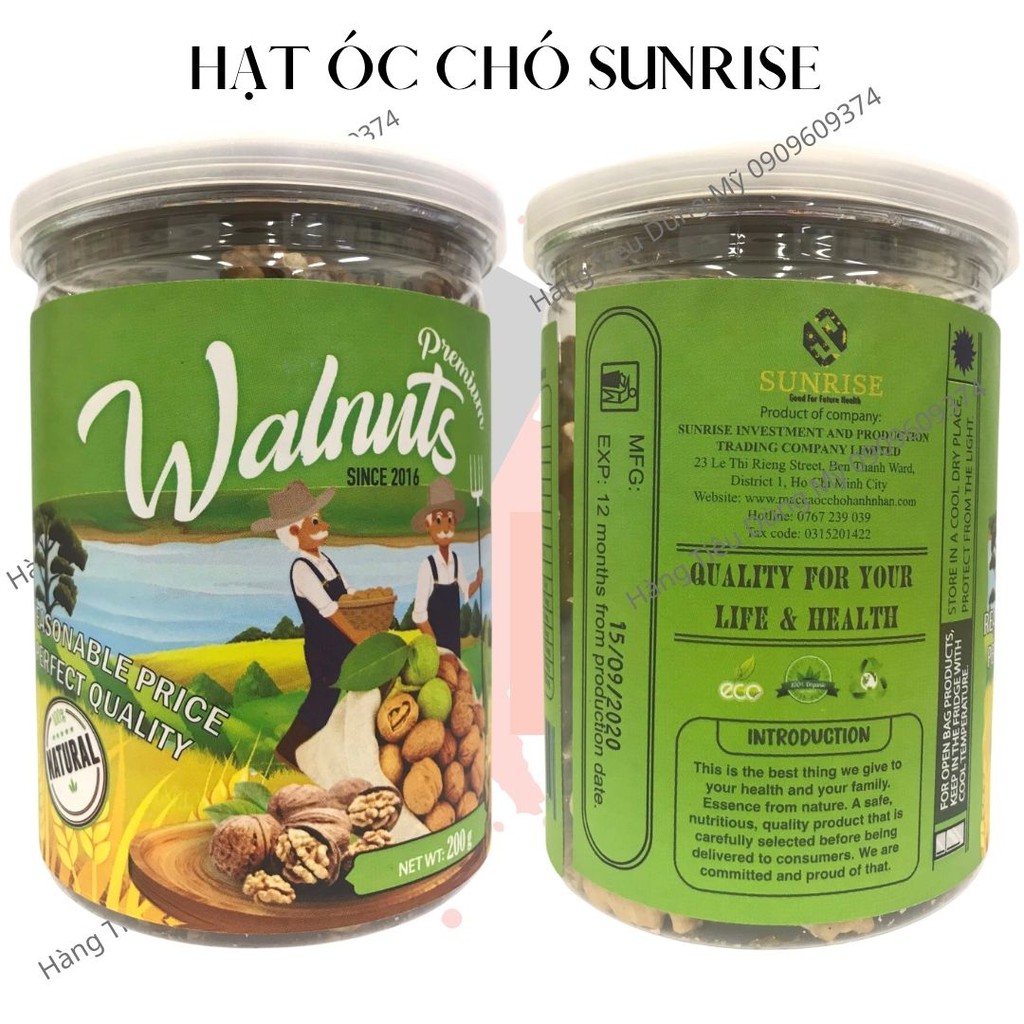 HŨ ÓC CHÓ NHÂN WALNUTS SUNRISE 200G