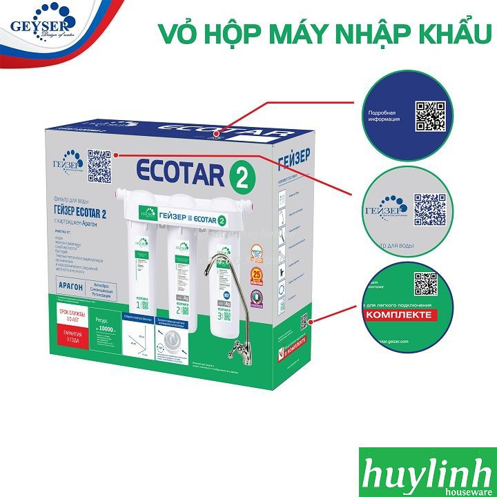  Máy lọc nước Nano Geyser Ecotar 2 - Nhập khẩu LB Nga - Russia