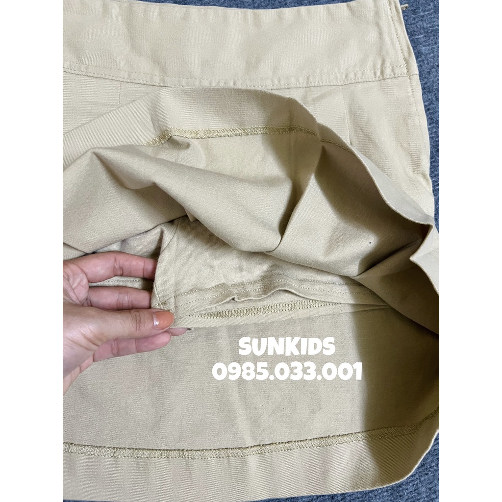 Chân váy xuất xịn Pla.ce kaki Xếp Ly
