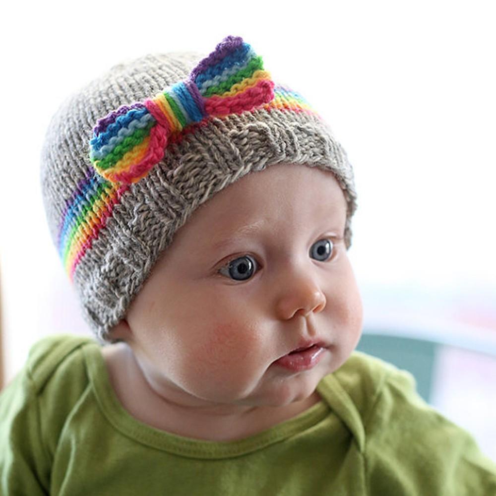 Mũ Len Đan Móc Nhiều Màu Dễ Thương Cho Bé 0-3 Tuổi