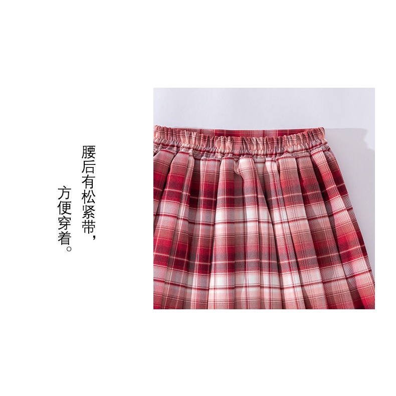 Chân Váy Xếp Ly Lưng Cao Phong Cách Nhật Bản Thời Trang Mùa Hè Cho Bé Gái