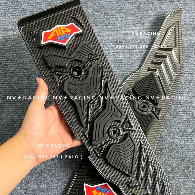 Bộ gác chân trước Air Blade 2022 160cc phũ carbon, Xinken cao cấp