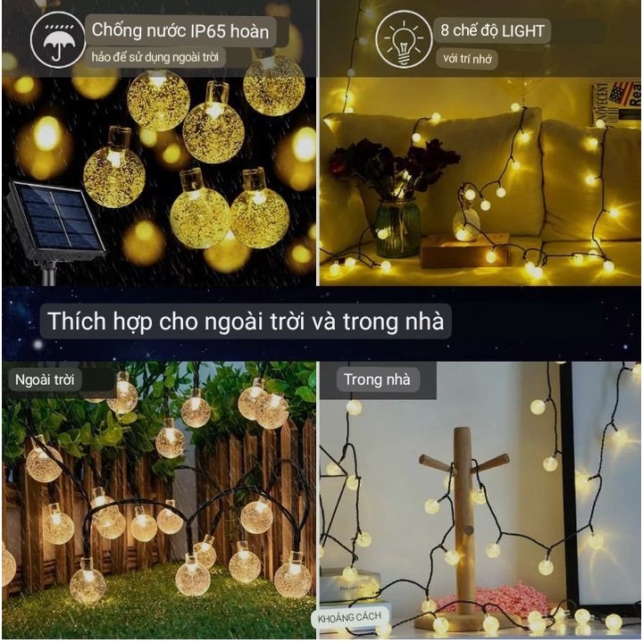 Đèn nháy trang trí phòng ngủ, nhà hàng, quán cafe, trang trí giáng sinh, cắm điện ngoài trời đẹp mắt