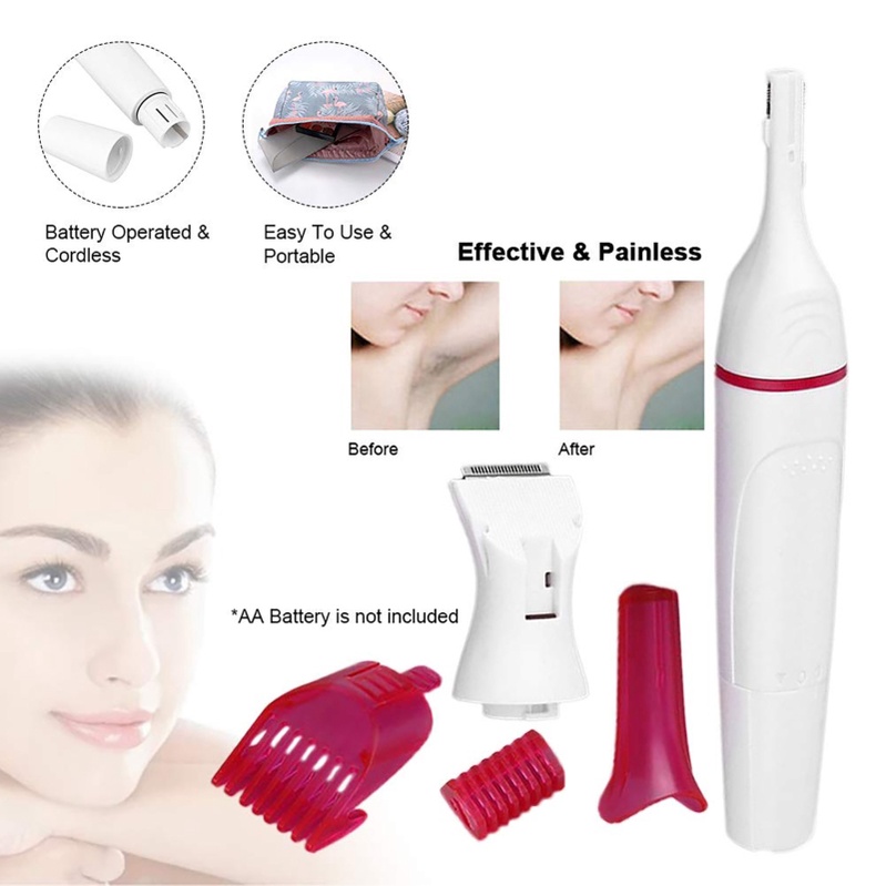 Máy Tẩy Lông AA Không Đau Dùng Pin AA Tiện Dụng Cho Nữ