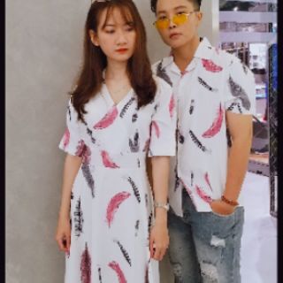 Set áo váy đôi đi biển