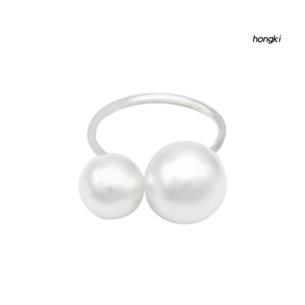 Nhẫn Hở Đính Ngọc Trai Nhân Tạo Thời Trang Dành Cho Nữ