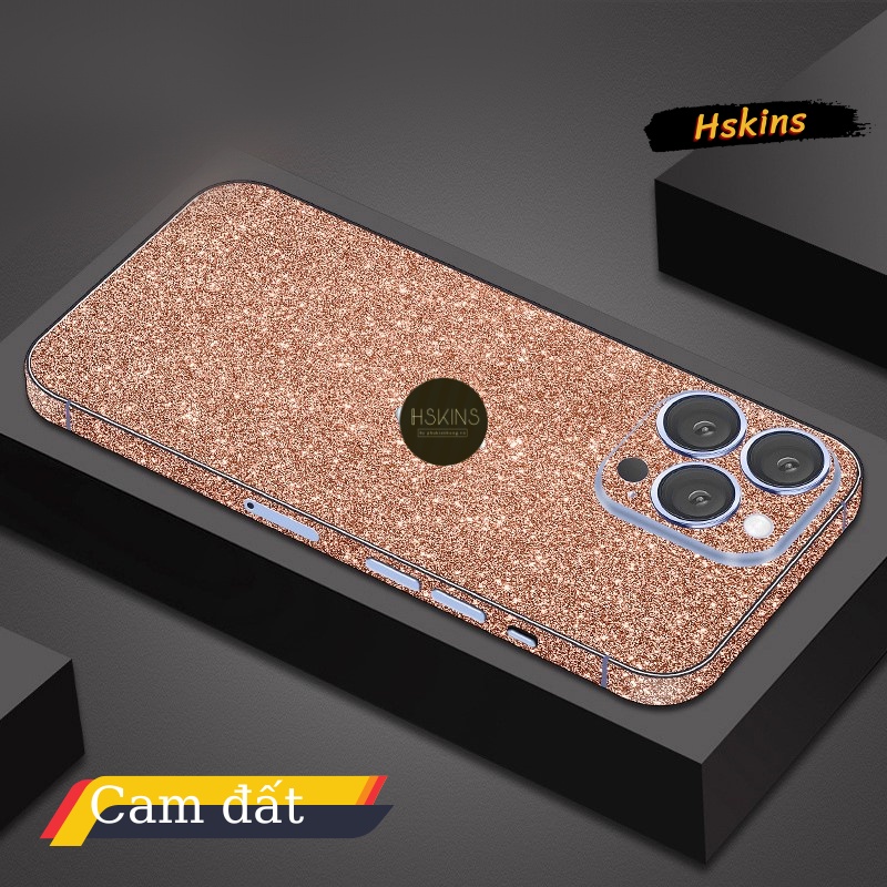 Miếng dán skin kim tuyến lấp lánh iPhone 12 Pro Max / 12 Pro / 12 / 12 Mini lưng full viền