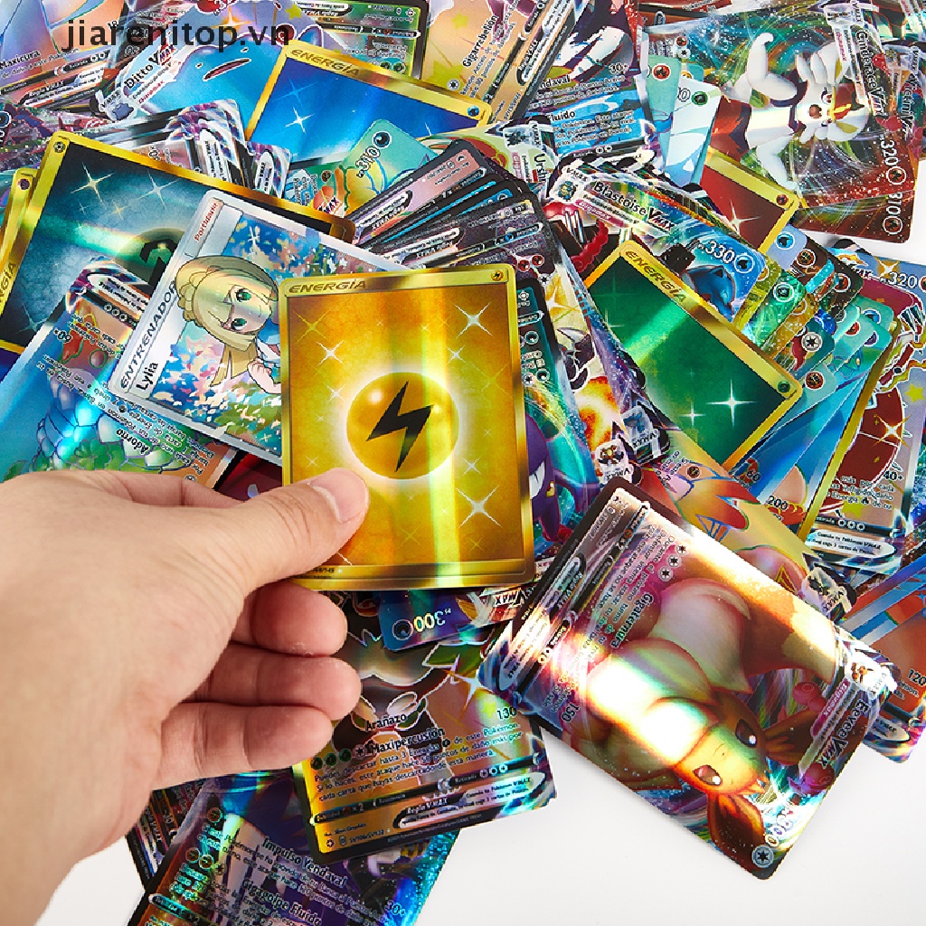 Pokemon Cards in Spanish TEAM GX VMAX Trainer Energy Holographic Playing Cards