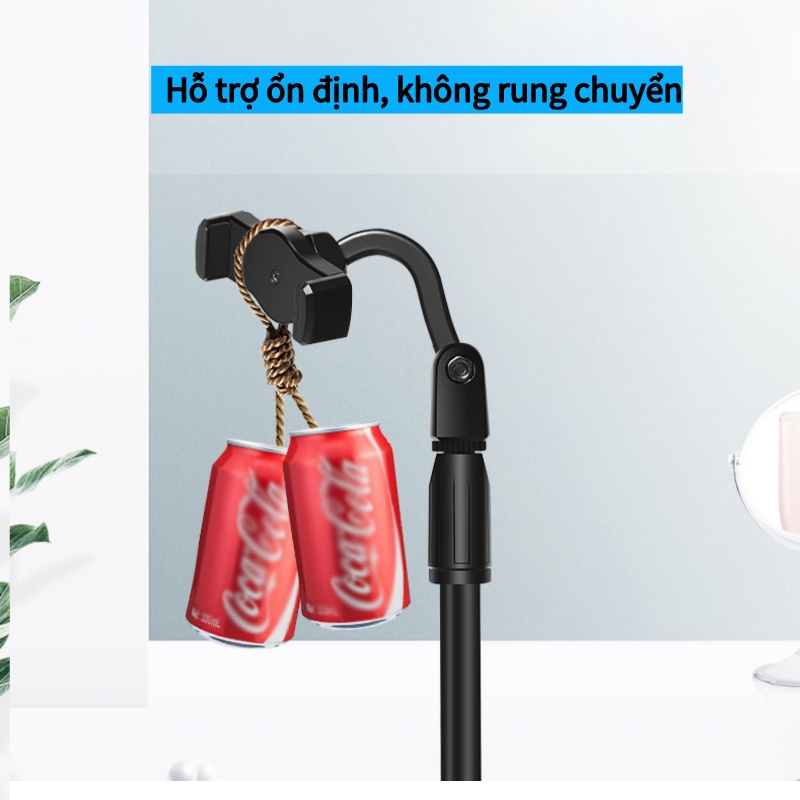 Giá Đỡ Kẹp Điện Thoại Livestream, Cây Chụp Ảnh Đế Chân Tròn Để Bàn Có Điều Chỉnh,Quay 360 Tiện Lợi