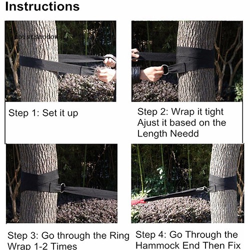 Võng Treo Cắm Trại Ngoài Trời Bằng Nylon Kèm Khóa Tiện Dụng