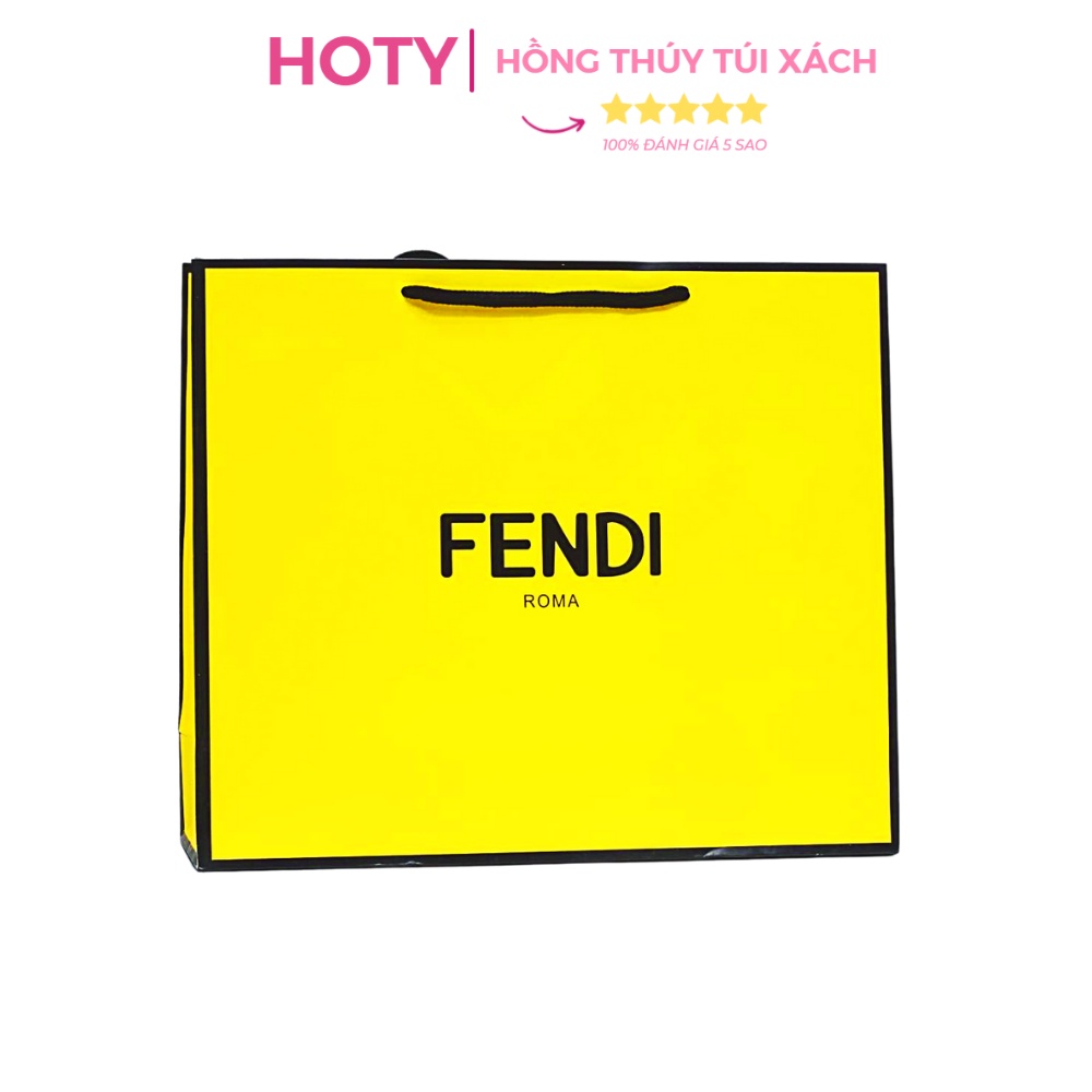 Túi Giấy Các Hãng Fendi Vàng Size 32