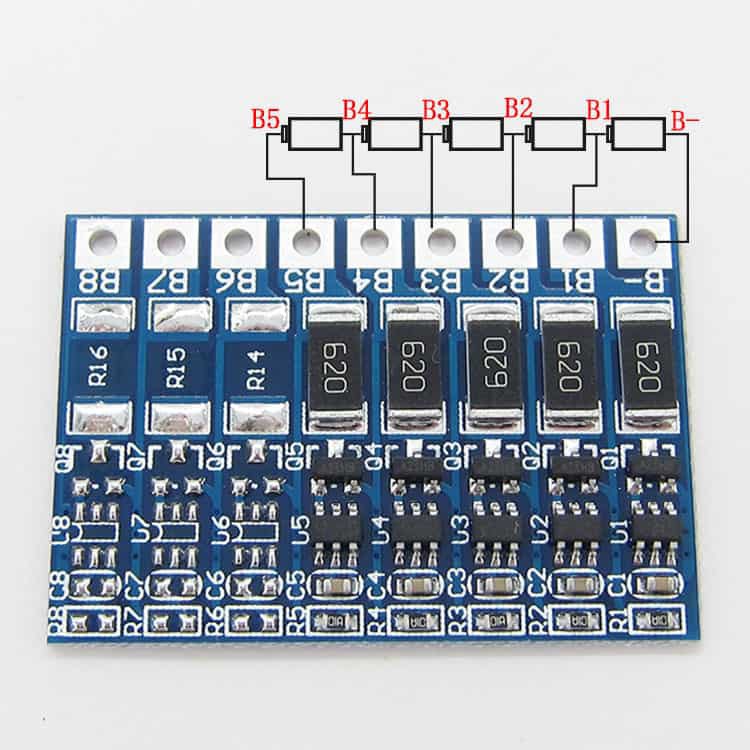 Mạch cân bằng cell pin Li-ion 3.7V, 4s 5s 6s 7s và 8s.