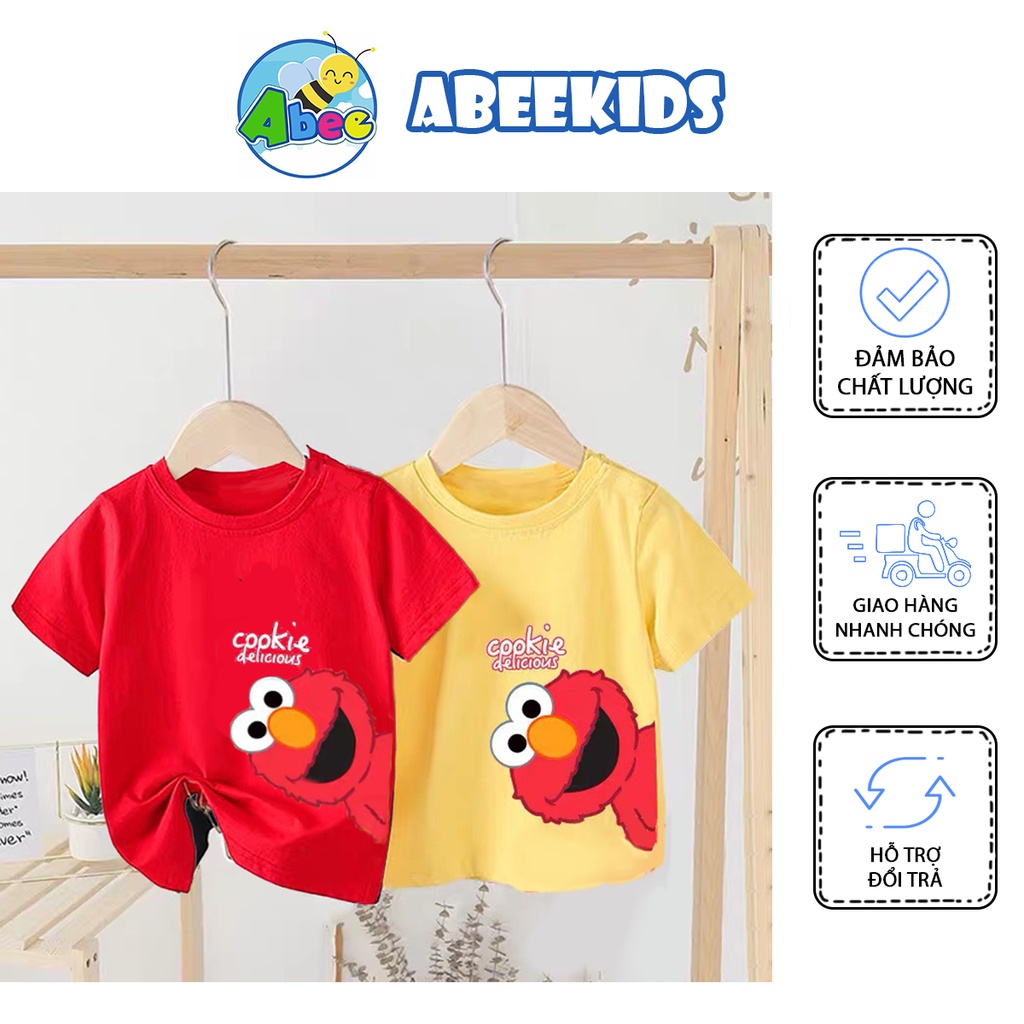 COMBO 2 áo phông họa tiết hoạt hình cho bé trai bé gái, áo thun cotton trẻ em siêu mát size 8-20kg AC5