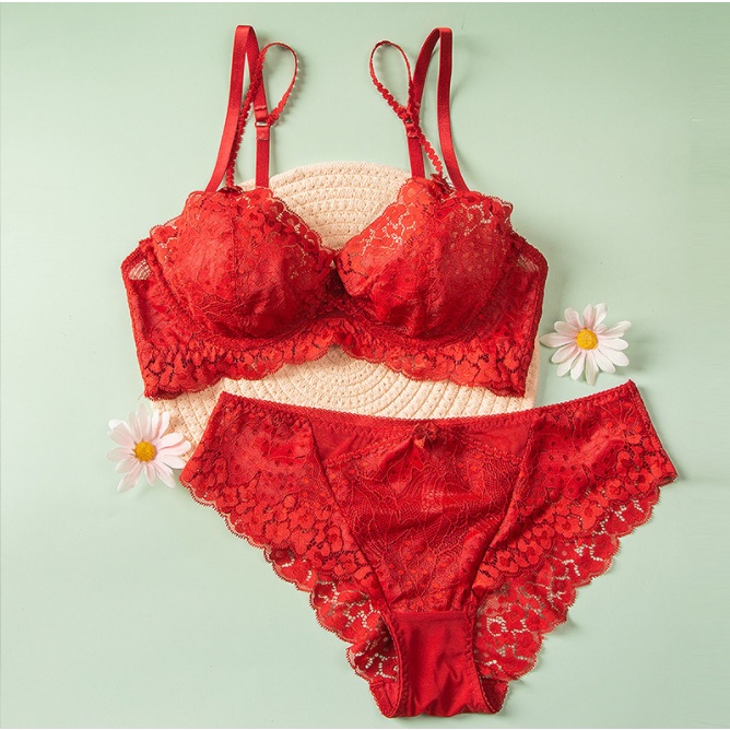 Set Đồ Lót Ren Hoa Nhí Hai Lớp Kèm Hai Dây Siêu Đẹp, Bộ Nội Y Cao Cấp Phong Cách Sexy | BigBuy360 - bigbuy360.vn