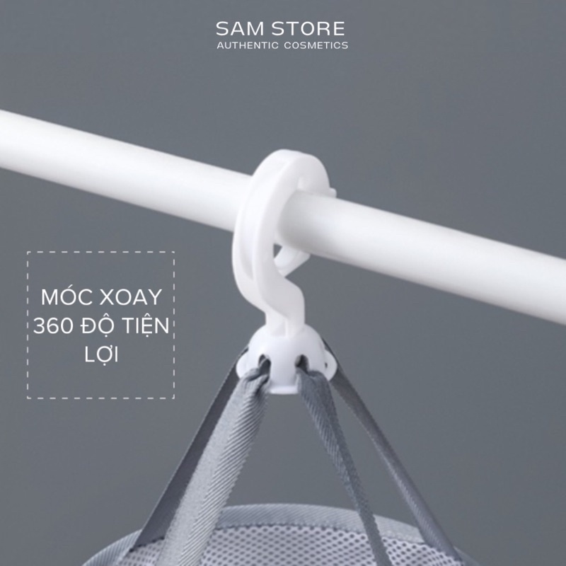Túi lưới phơi cọ tiện lợi có thể xoay 360 độ giúp cọ nhanh khô bảo vệ cán cọ không bị ngấm nước