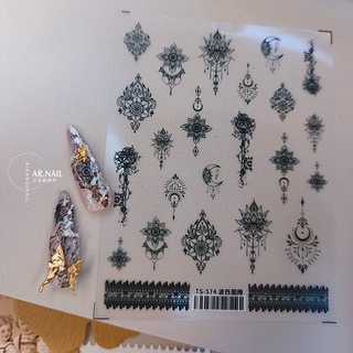 Miếng Dán Trang Trí Móng Tay Phong Cách Bohemian Nhật Bản