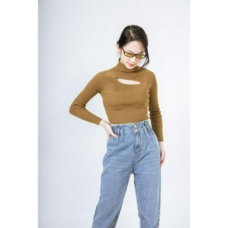 Áo len croptop hở ngực
