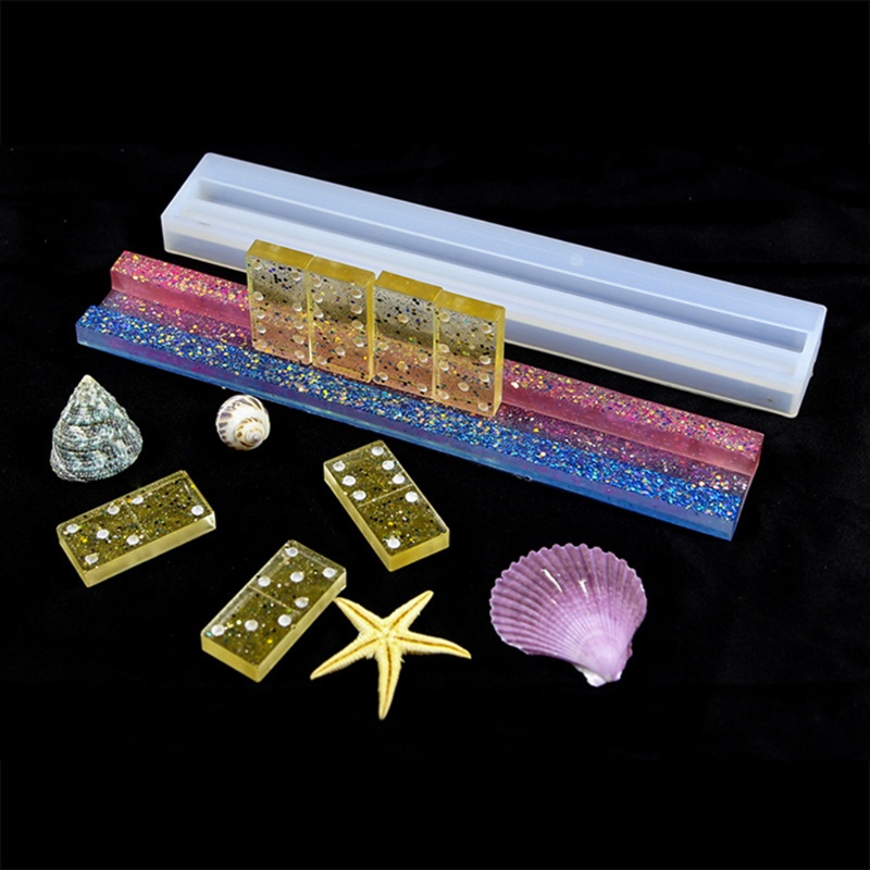 1 Bộ Khuôn Silicone Làm Trang Sức Domino Bằng Nhựa Epoxy