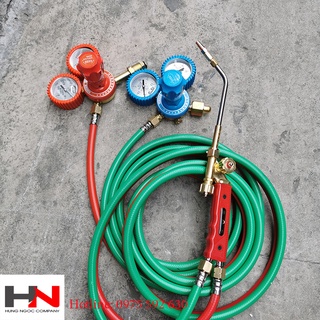 Bộ hàn gió đá ( tay richu inox ) gồm 10m 1 mỏ hàn 1 dh ga 1 dh oxy