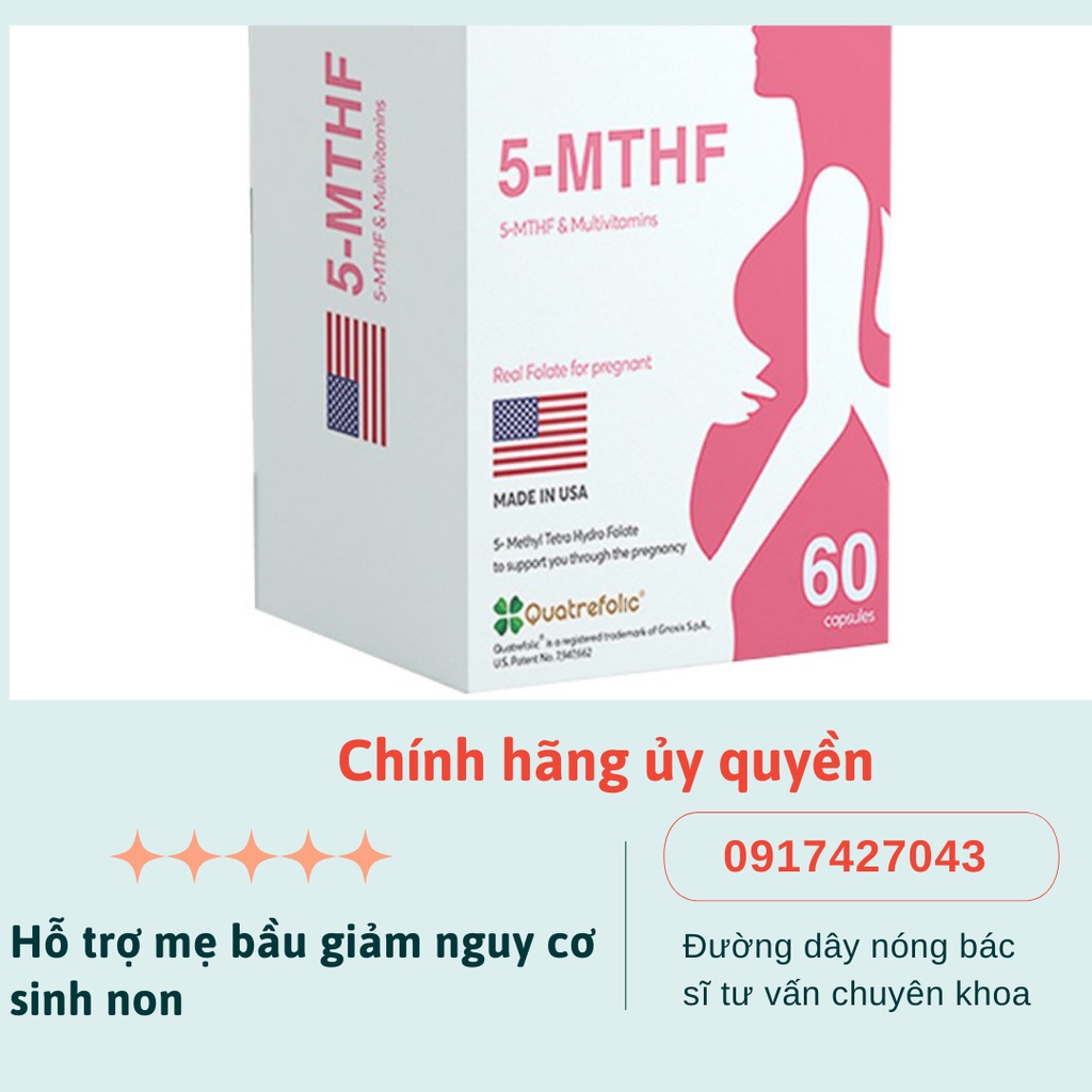 Viên uống 5-MTHF hỗ trợ mẹ bầu giảm nguy cơ sinh non